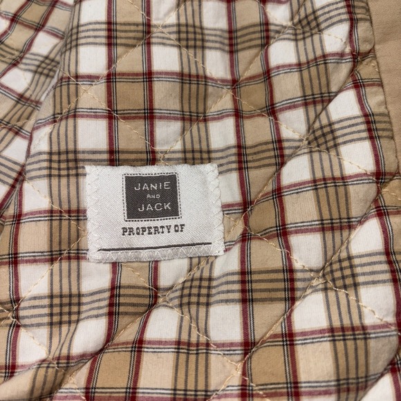 Janie And Jack Khaki Beige Cotton Jacket Parka Jacket Boys Toddler 4T-5T Neutral - Picture 6 of 9